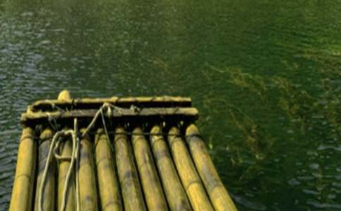 梦见木筏、竹筏